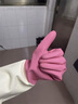 妙普樂乳膠手套女廚房洗碗專用橡膠耐用洗衣服膠皮家務(wù)清潔防水家用K 綠色【2雙裝】 M 曬單實(shí)拍圖