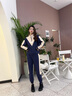 佰藍嬌高級感時(shí)尚氣質(zhì)運動(dòng)套裝女2025春秋季新款休閑衛衣哈倫褲子兩件套 懷舊藍 M （推薦90-115斤） 曬單實(shí)拍圖