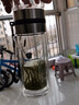天喜（TIANXI）茶水分離泡茶杯過(guò)濾雙層玻璃杯透明創(chuàng  )意水杯便攜家用男女杯子印字 曬單實(shí)拍圖