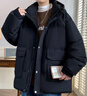 卡度頓特大碼300斤白鴨絨羽絨服男冬季胖子加肥大寬松多袋工裝羽絨襖子 黑色 8XL 建議260-290斤左右 曬單實(shí)拍圖