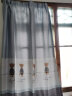 一居尚品窗帘遮光卡通儿童房卧室飘窗可定制短帘小熊蓝色1.7*2.0米 实拍图