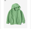 無(wú)印良品（MUJI）大童 雙層編織 拉鏈連帽衫 外套 兒童童裝 CB1HPA4S 綠色 130/64A 曬單實(shí)拍圖