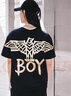 BOY LONDON【星光閃耀】 潮牌短袖男女夏季寬松黑色高街T恤 N01030 黑色 L 曬單實拍圖