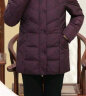 鸭鸭（YAYA） 奶奶冬装羽绒服女中老年女装加厚外套老人保暖防寒衣服QC 紫红色 XL 建议100-115斤 实拍图