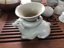 東道汝窯河南非遺臥薪嘗膽2015年老東道功夫茶具羊年生肖創(chuàng  )意擺件茶道 天青色（禮盒裝） 曬單實(shí)拍圖