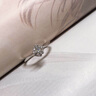 藍(lán)色多瑙河 白18K金鉆戒女戒40分結(jié)婚鉆石戒指雪花款 送女友 曬單實(shí)拍圖