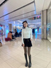 莫代爾打底衫女式秋冬氣質(zhì)半高領(lǐng)莫代爾修身長袖優(yōu)雅風(fēng)時尚上衣秋衣T恤 白色 均碼80-130 曬單實(shí)拍圖