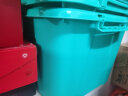茶花（CHAHUA）茶花塑料收纳箱衣物整理箱35L58L68L多规格玩具整理箱储物 绿色 【68L内置滑轮】3个装 实拍图