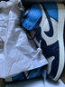 耐克（NIKE）【嚴(yán)選好物】耐克AJ1 NIKE AIR JORDAN 1 喬1男女高幫休閑籃球鞋 北卡黑曜石黑藍(lán)腳趾男555088-140 42.5 曬單實拍圖