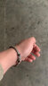 BROSWAY歐美時尚古巴男士鈦鋼龍骨鏈輕奢小眾手鏈飾品生日送男友禮物 BNF14B 銀白色+黑 鏈長210mm 曬單實拍圖