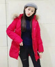 NY-EMMA中長(zhǎng)款羽絨服女士冬季高檔加厚保暖修身派克大毛領(lǐng)輕暖外套女 紅色（貉子真毛領(lǐng)） M(建議80-95斤) 曬單實(shí)拍圖