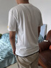 Cindy Kavi純棉短袖t恤男士夏季圓領(lǐng)半袖衣服男裝韓版休閑百搭純色上衣半袖 白色-1113 XL 曬單實(shí)拍圖