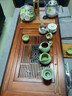 金灶（KAMJOVE） 古花木黑檀木組合實(shí)木茶盤(pán)分體式家用茶臺自動(dòng)上水茶具套裝 搭配G9泡茶壺 陶瓷茶具 茶渣桶 曬單實(shí)拍圖