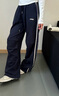 范思藍恩秋季設計感直筒高腰休閑褲女秋季2024新款慵懶顯瘦通勤褲子女百搭 幻影灰 L 曬單實(shí)拍圖