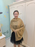 意大利老錢風美拉德色系大地色復古女秋冬外搭提花山羊絨圍巾披肩 落葉金 200cm×90cm 曬單實拍圖