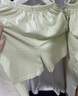 貓人（MiiOW）睡衣女士純棉帶胸墊一體春夏短袖短褲外穿大碼女式家居服套裝 【100%棉-短袖短褲+長(zhǎng)褲】清新綠 2XL 【建議重140-160斤】 曬單實(shí)拍圖