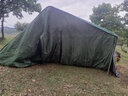歌鹿野外工程工地帳篷施工帳篷救災帳篷民用戶(hù)外帆布防雨住人棉帳篷 鍍鋅圓管地梁加厚牛津布4*5 曬單實(shí)拍圖