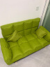 可米熊 懒人沙发踏踏米简易可折叠小户型沙发床网红款卧室阳台小沙发 绿色（两个抱枕） 实拍图