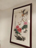 云儒唐樊蘇州手繡刺繡掛畫(huà)蘇繡純手工玄關(guān)老板辦公室客廳掛飾牡丹花豎款畫(huà) 牡丹花 70*135厘米 曬單實(shí)拍圖