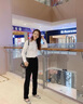 紅蜻蜓襯衫女長袖2025年春夏季新款女裝抗皺正裝職業(yè)工裝工作服女士上衣 白色v領(lǐng) L 曬單實拍圖