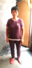 秋芙罗妈妈装夏装运动套装短袖T恤衫中老年人女装休闲奶奶衣服两件套 紫色 2XL【建议105-115斤】 实拍图