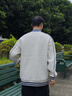 李寧衛衣開(kāi)衫外套男女春季新款復古運動(dòng)寬松時(shí)尚休閑寬松百搭運動(dòng)外套 【棒球領(lǐng)】常規開(kāi)衫-灰(F67)-3 XL (男生正碼，女生建議偏小一碼) 曬單實(shí)拍圖