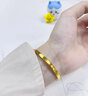 中國黃金（CHINA GOLD）足金星點(diǎn)手鐲女新款鐲子金手環(huán)紀念生日禮物送女友老婆教師節禮物【空心加厚】54圈口 約5.4g 曬單實(shí)拍圖