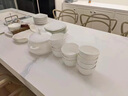 華貢純白骨瓷米飯碗面碗湯碗白色家用高檔單個小碗陶瓷商用大號餐具 5.5英寸日式碗（很大飯碗） 曬單實拍圖