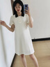 拉夏貝爾（La Chapelle）短袖雪紡連衣裙女裝2025年夏季新款時(shí)尚中長(zhǎng)款法式小個(gè)子夏天裙子 白色 M 曬單實(shí)拍圖