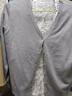 賽斯特女裝新款春秋開(kāi)衫外套長(cháng)袖V領(lǐng)針織衫 Z044 中灰色 AM(160/84)寬松版145斤以?xún)瓤蓞⒖?曬單實(shí)拍圖