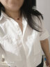 傳祺威登 大碼300斤POLO領(lǐng)夏季襯衫女2023新款寬松顯瘦媽媽裝時尚減齡上衣 白色 【專柜品質(zhì)】 2XL 【140-160斤】 曬單實拍圖