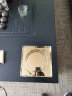 贝鲁斯水晶烟灰缸创意个性大号玻璃烟灰缸办公室酒店客厅摆件印字印标 金色13cm（小号） 实拍图