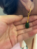 K寶黃金黃金耳墜999足金和田玉碧玉女款氣質(zhì)長款帶證書生日母親節(jié)520禮物 和田碧玉耳墜黃金約3克 曬單實拍圖