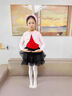 舞東方兒童舞蹈毛衣芭蕾舞練功服外搭女童秋季長(cháng)袖跳舞保暖外套披肩上衣 淺粉色 L（建議120-140cm） 曬單實(shí)拍圖