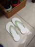 馳綠馳綠人字拖女外穿夾趾拖涼鞋女eva防滑舒適沙灘沖浪游泳拖鞋 抹茶/白 37 (230mm) 曬單實(shí)拍圖