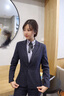 普妮姿格子西裝女套裝休閑2025春秋時尚氣質(zhì)職業(yè)裝工作服女士小西裝外套 藏藍色西裝（其他顏色下單留言） L 【建議：100-109斤】 曬單實拍圖