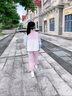 迪士尼（Disney）女童秋裝套裝2024新款洋氣韓版中大童秋冬寬松網(wǎng)紅春秋運(yùn)動兩件套 粉色 套裝 110 建議身高105cm左右 曬單實拍圖