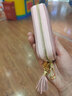 蒙伯斯卡包女式韓版多卡位牛皮大容量真皮卡夾防盜刷卡套超薄小巧卡片包 時(shí)尚版粉紅色{防盜刷+防消磁} 曬單實(shí)拍圖