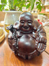 漁者讀木黑檀木彌勒佛擺件實(shí)木雕刻大肚笑佛客廳酒柜辦公室佛像擺設工藝品 黑檀整木精雕彌勒佛高15cm 曬單實(shí)拍圖