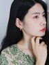 APM MonacoTOI MOI莫斯密碼圈形耳環(huán)幾何簡(jiǎn)約耳飾送女友 情侶七夕禮物 玫瑰金色 曬單實(shí)拍圖