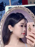 寶曼丹 BORMENDAM方形黑色水晶耳釘女高級感輕奢小眾氣質(zhì)百搭優(yōu)雅風耳環(huán)耳飾送禮物 黑色 曬單實拍圖