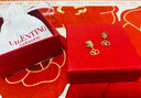 華倫天奴VALENTINO[禮物]女士 VLOGO SIGNATURE 金屬耳環(huán) 金色 均碼 曬單實(shí)拍圖