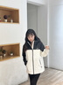 波司登（BOSIDENG）【反季】沖鋒衣鵝絨羽絨服女款90絨三合一防風(fēng)防雨透氣顯瘦外套 云溪白 黑色864C XS 155/80A 曬單實(shí)拍圖