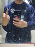 卡爾美（KELME） × WIND AND SEA 潮牌聯(lián)名款圓領(lǐng)衛(wèi)衣男秋季新款磨毛套頭衫 深藍(lán)色 L 曬單實(shí)拍圖