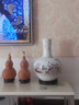 loyo景德鎮(zhèn)陶瓷花瓶插花薄胎瓷仿古粉彩蟠桃獻壽瓷瓶中式客廳家居擺件 曬單實拍圖