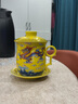 九樓閣 景德鎮(zhèn)陶瓷過濾帶蓋茶杯茶隔龍杯 色釉茶杯辦公杯男330ml 黃龍行天下 不帶禮盒 曬單實(shí)拍圖