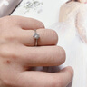 藍(lán)色多瑙河 白18K金鉆戒女戒40分結(jié)婚鉆石戒指雪花款 送女友 曬單實(shí)拍圖