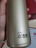 希諾（HEENOOR）保溫杯男女便攜車載大容量真空水杯不銹鋼帶濾網(wǎng)商務(wù)泡茶杯 400ml香檳金9681 曬單實拍圖