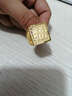 蘇蘭卡鍍金戒指男士鍍金方戒大 霸氣龍字指環(huán)開(kāi)口 老板福發(fā)財壽字戒指  1號 方福字 可調節 曬單實(shí)拍圖