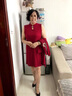 俞兆林（YUZHAOLIN）媽媽婚宴禮服夏季中老年喜婆婆婚宴裝高貴兩件套連衣裙小個(gè)子套裝 酒紅色 短.袖 夏季款 5XL 建議體重146-160斤 曬單實(shí)拍圖
